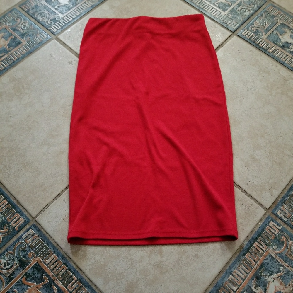 Red Pencil Skirt